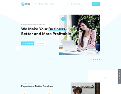 Modern Busines Home page design by WordPress