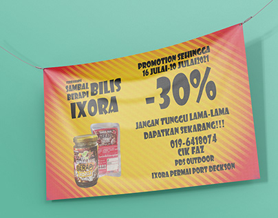 Example banner promo sambal bilis berapi