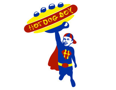 Hotdog Boy Vector Logo