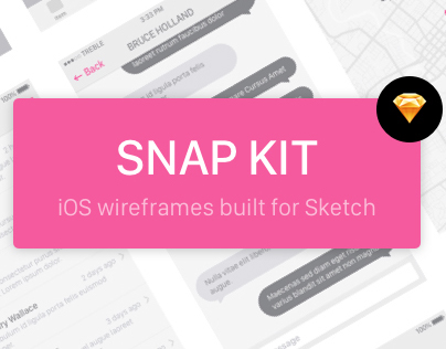 Snap UI kit – iOS 8 wireframes built for Sketch