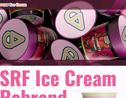 SRF Ice cream Logo Branding and Ui Design