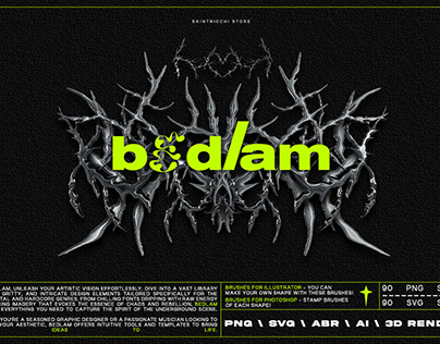 Bedlam - Vector Shapes, Brushes, PNG