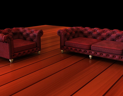 Chesterfield sofa.