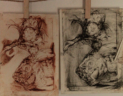 Drypoint etchings