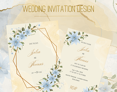 Wedding invitaions design in rustic style