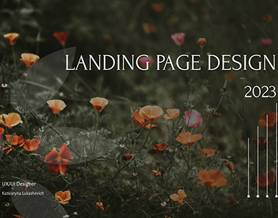 Landing page design for a flower store