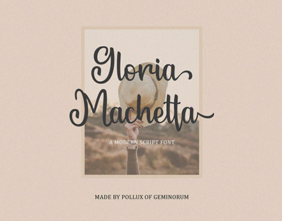 Gloria Machetta - A Modern Script Font