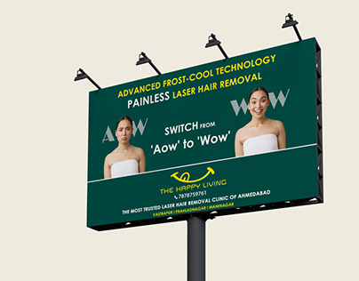 Laser hair removal billboard