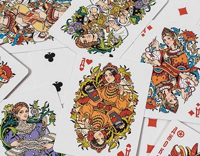 The author's deck of playing cards by Mila Losenko