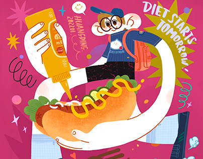 Hot dog-illustration by ding