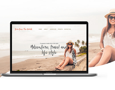 UX and UI Website design for a travel blogger