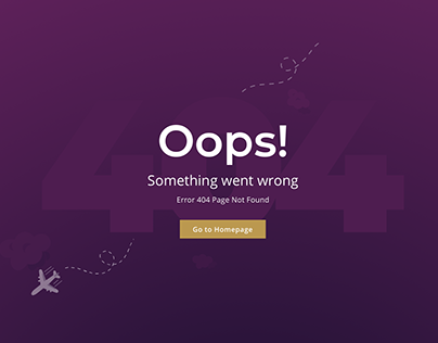 ERROR 404 - Page Not Found | Airlines Web UI