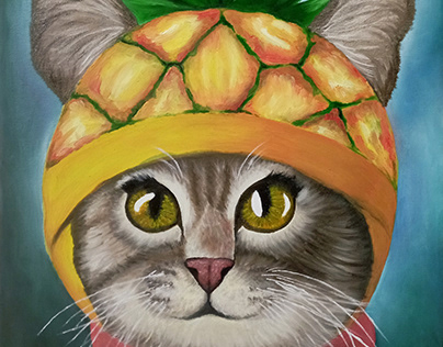 Project thumbnail - Cat - Oil on canvas