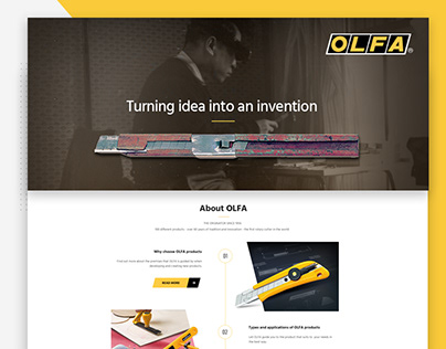 OLFA web design UX/UI
