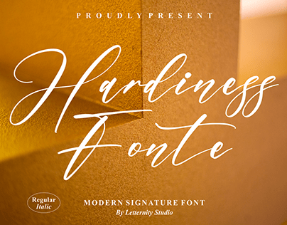 Hardiness Fonte - Modern Signature Font