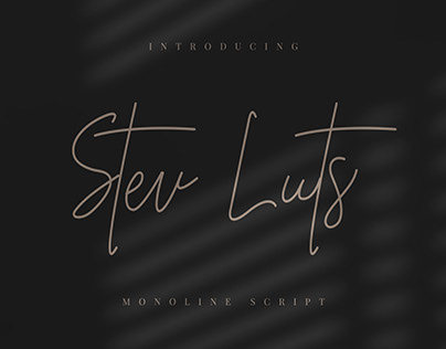 Stev Luts - Monoline Script Fonts