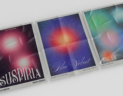 Collection of gradient movie posters