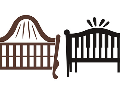 Child crib Vector illustration