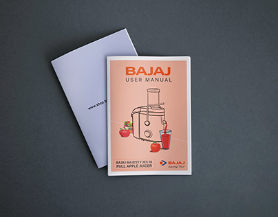 User manual for Bajaj Juicer : Information design