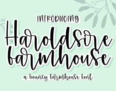 Haroldsire Farmhouse a Handwritten Cursive Font