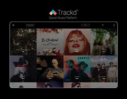 Trackd Music Website Design | Premium Application