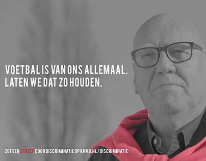 Anti Discrimatie Campagne posters. Check the video KNVB