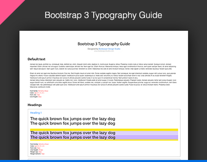 Boostrap 3 Typography Guide