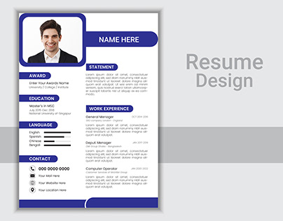 Creative resume design