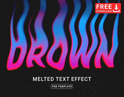 FREE PSD Melted Text Effect