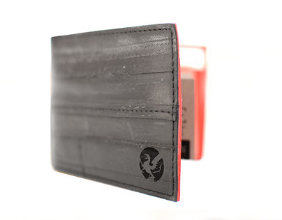 recycled bicycle inner tube wallets & accessories
