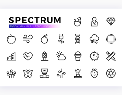 Spectrum 1000+ Minimalist Icons