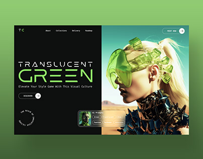 Translucent Green Web Ui Landing Page (Irina Kashirina)