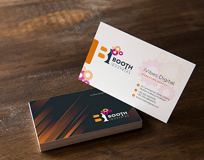 Booth Industries Visiting Card Design with mock up