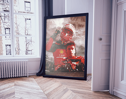 F1 Poster design for decoration - Charles Leclerc