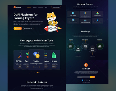 Crypto Minter Landing page Redesign Concept