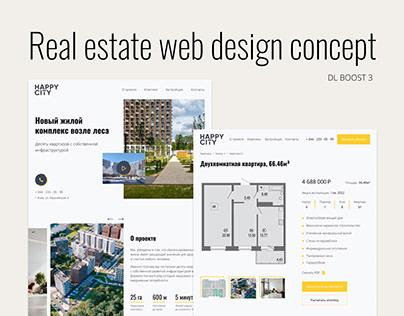HAPPY CITY - real estate web design concept