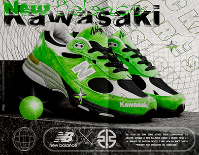 Sneakers Poster New Balance x Kawasaki