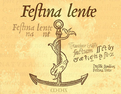 Aldus Manutius & Griffo Publishers Logo — Festina lente