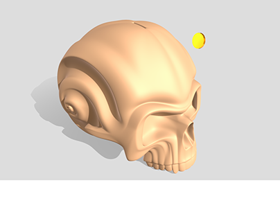 Moneybox skull / Копилка череп