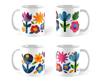 Flower Mugs / Cvetne šolje