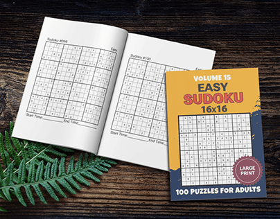 100 Easy Sudoku 16x16 Puzzles For Adults Volume 15