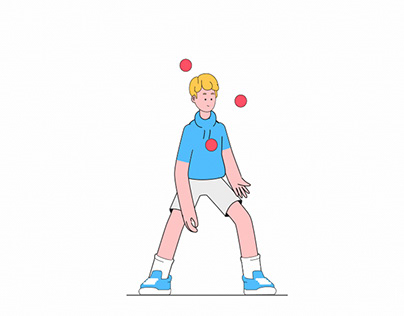 Tennis Player Juggling