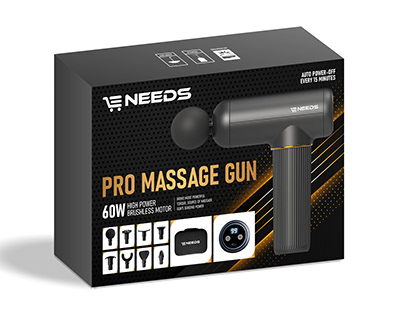 Pro Massage Gun Packaging Design