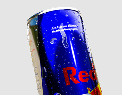 Dynamic 3D Red bull Product Can visualization