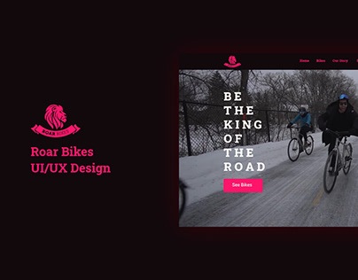 Roar Bikes UI/UX Design for Udemy Class Project