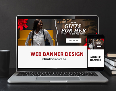 "Gifts for Her" Banner: Web Banner Design