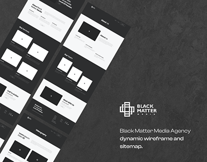 Black Matter Media Wireframe & Sitemap