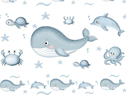 Ocean - stickers for baby