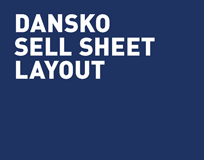 Dansko Sell Sheet Layout