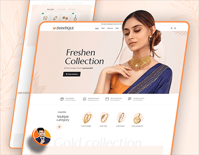 Diantique - Jewelry Ecommerce Website